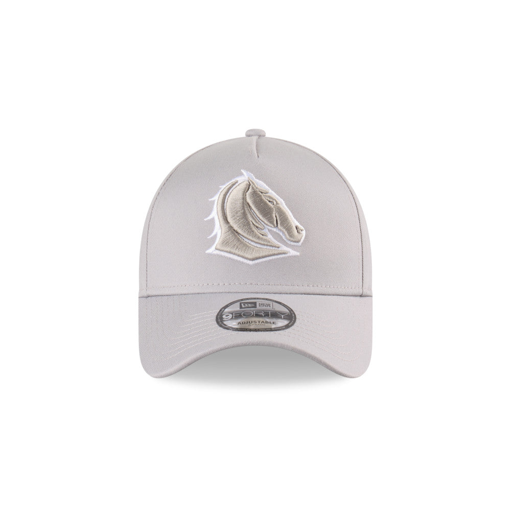Brisbane Broncos Hat - 2025 Grey White 9Forty A-Frame NRL Snapback Cap - New Era